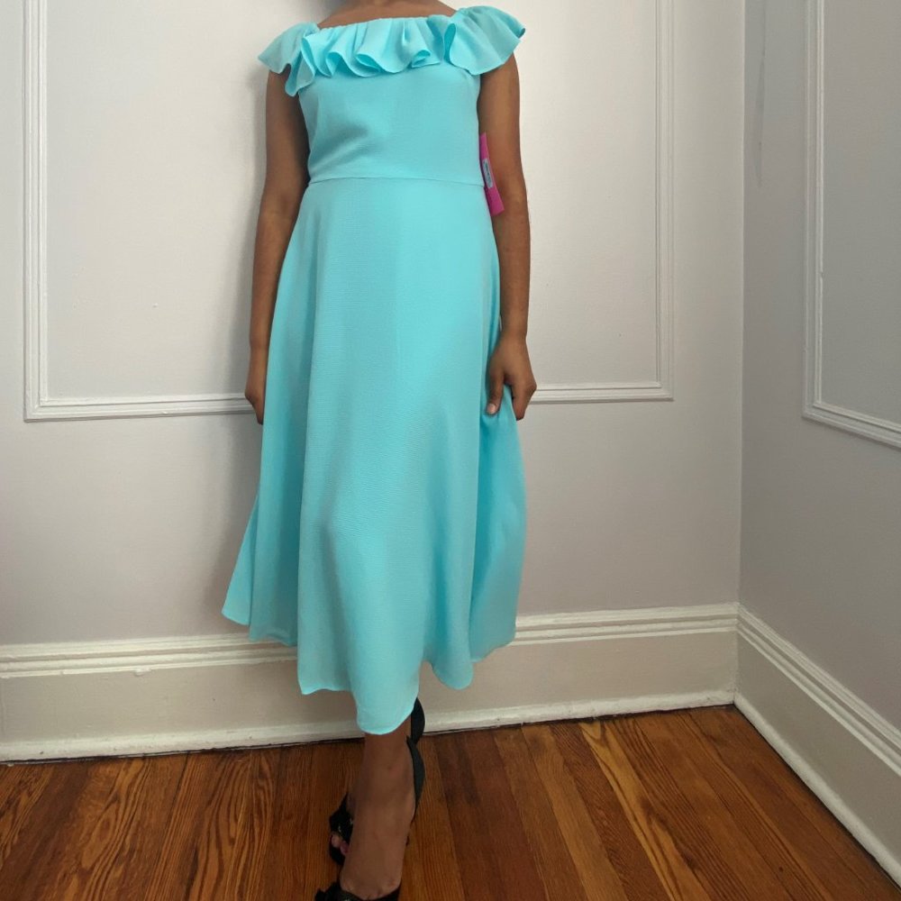 New Betsey Johnson blue midi dress 10